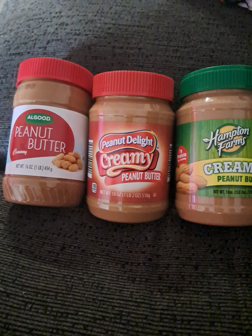 Peanut Butter Trio - Creamy - Red, Orange, Green Lids